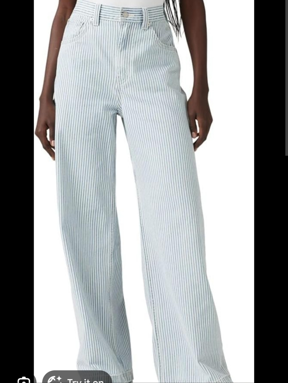 Levi Striped Cinch Baggy Jeans